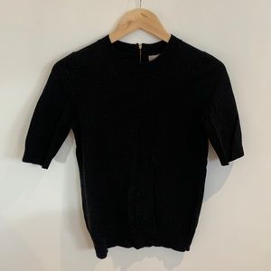 Banana Republic Gold back zipper merino wool sweater shirt